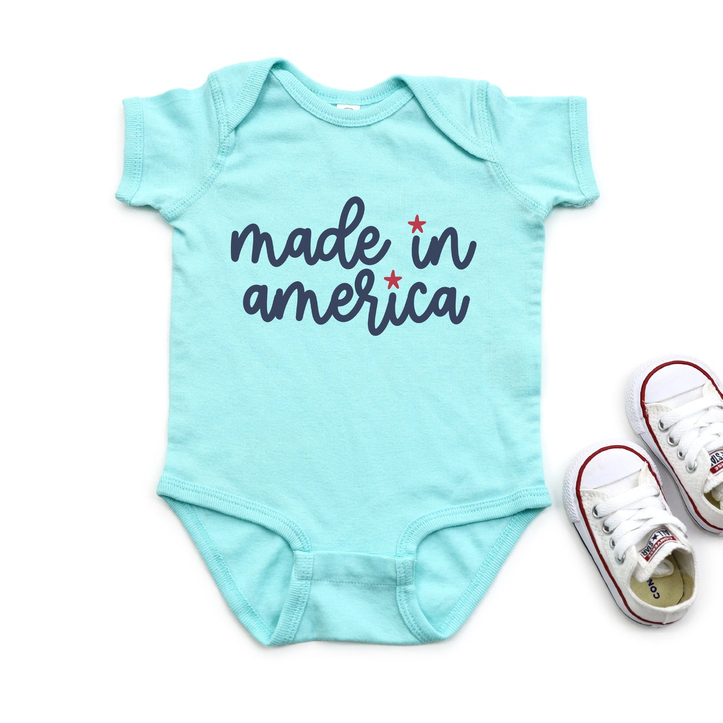 Made In America Stars | Baby Graphic Short Sleeve Bodysuit