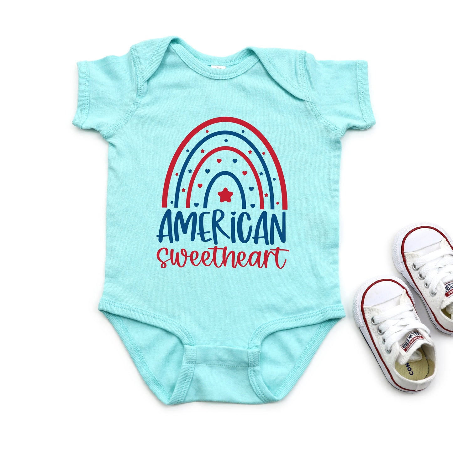 American Sweetheart Rainbow | Baby Graphic Short Sleeve Bodysuit
