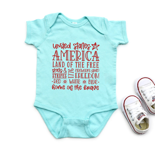 4th Of July Subway | Baby Graphic Short Sleeve Bodysuit