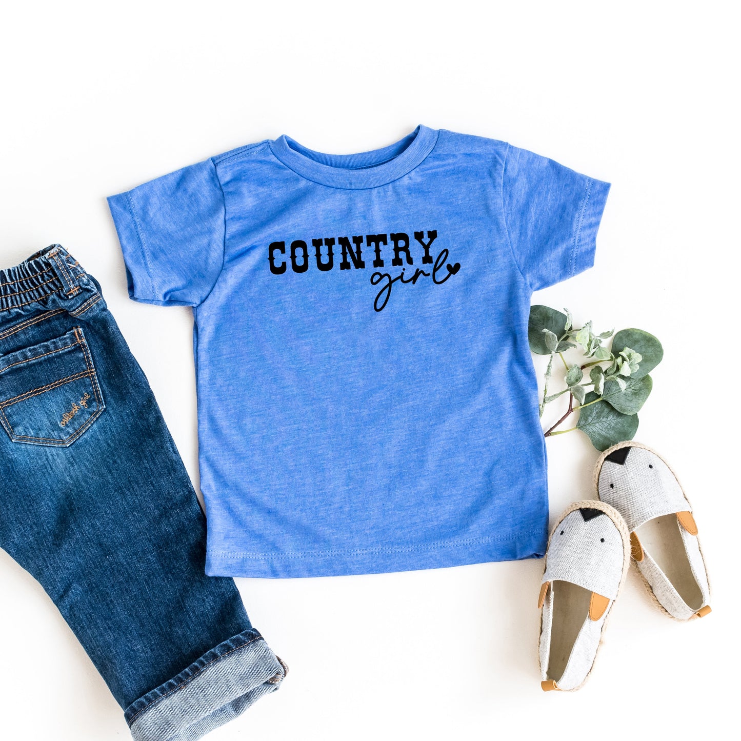 Country Girl Heart | Toddler Short Sleeve Crew Neck