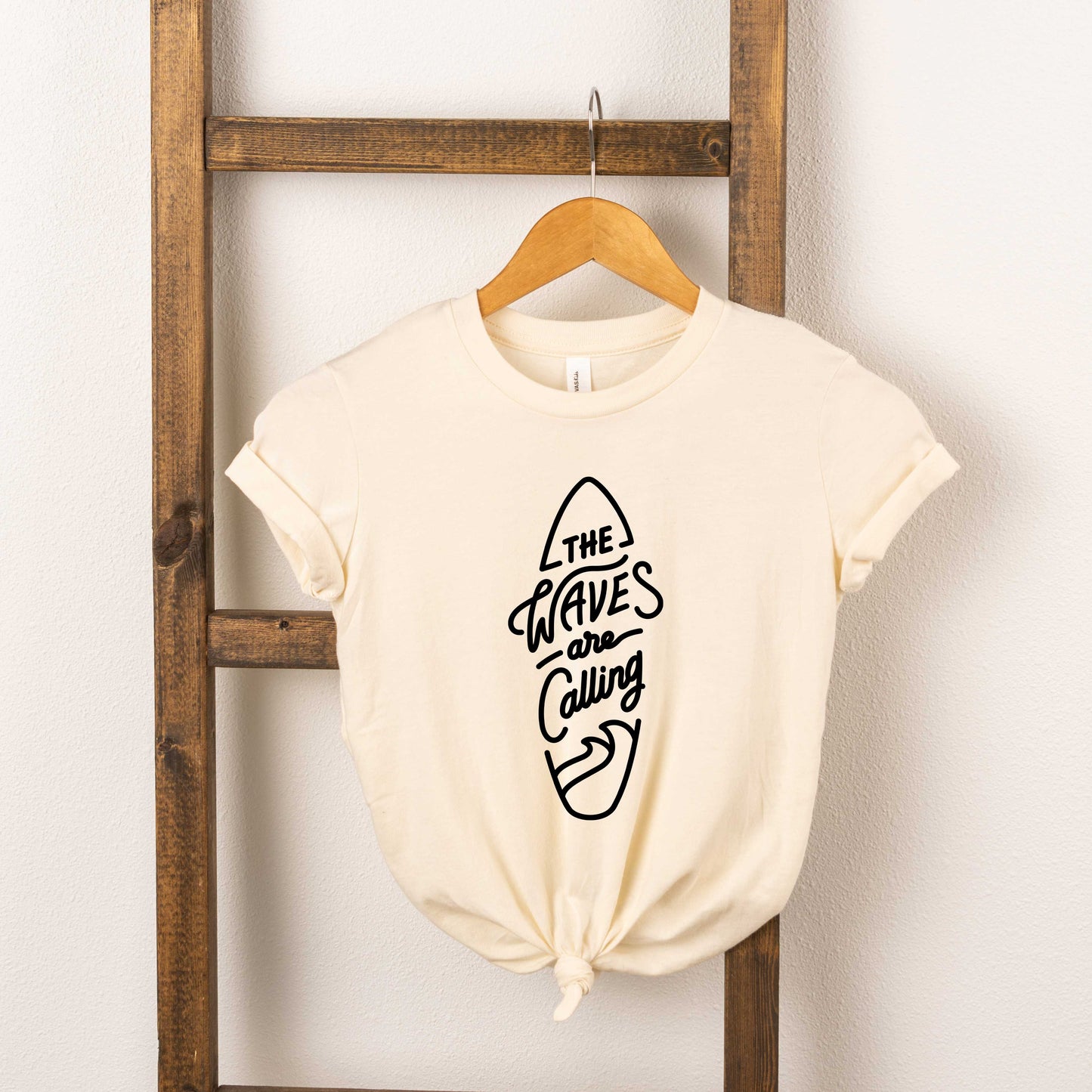 The Waves Are Calling Surf Board | Youth Short Sleeve Crew Neck