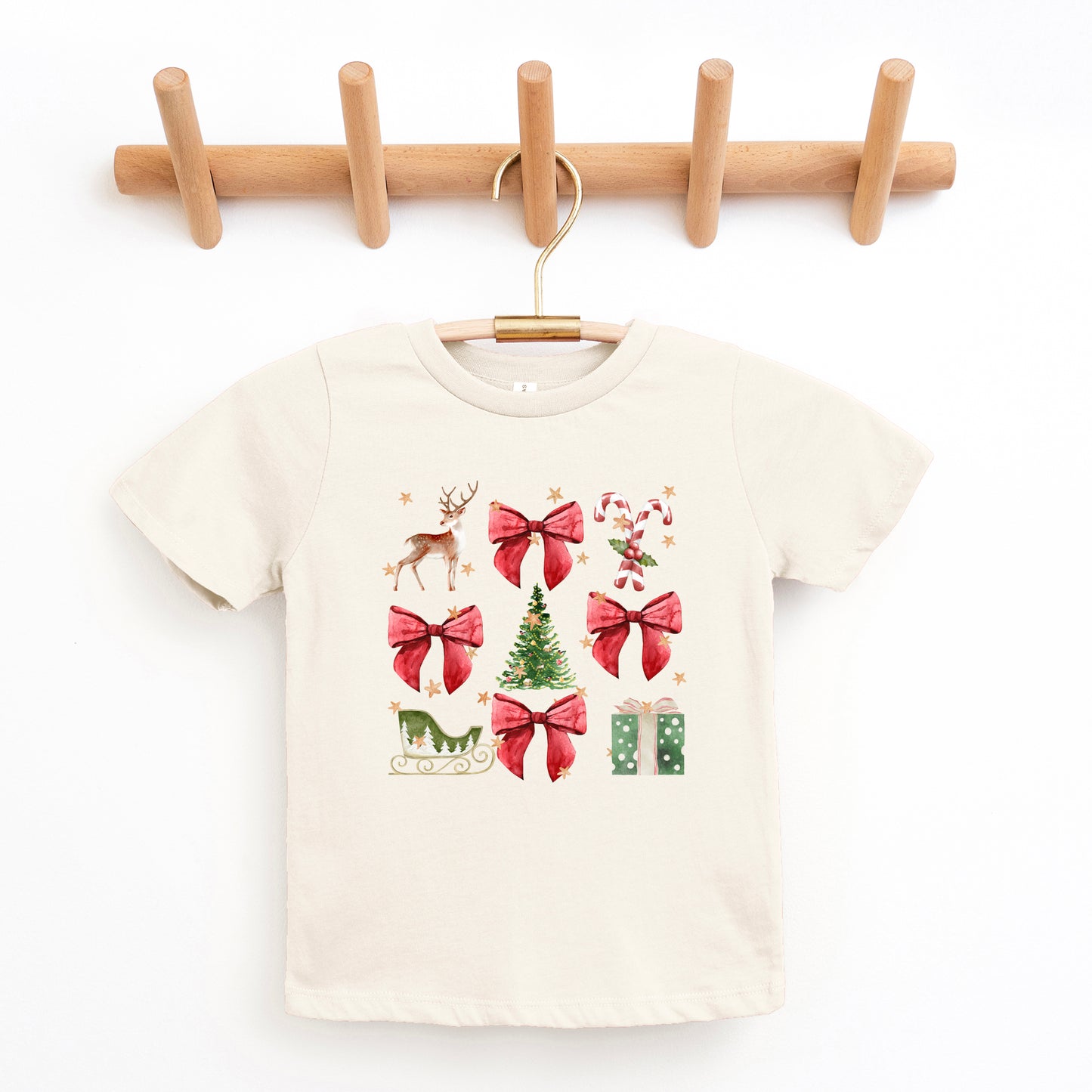 Coquette Christmas Collage | Youth Graphic Short Sleeve Tee