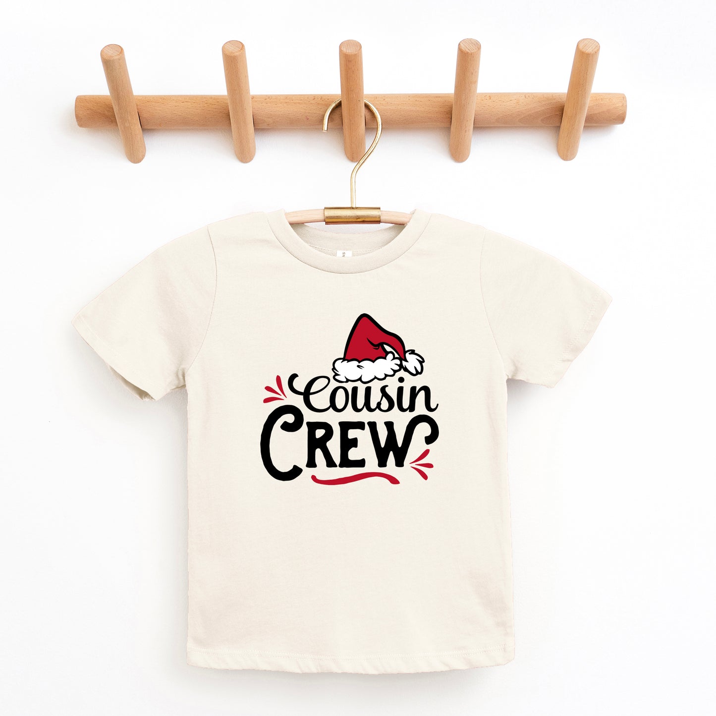 Cousin Crew Santa Hat | Toddler Graphic Short Sleeve Tee