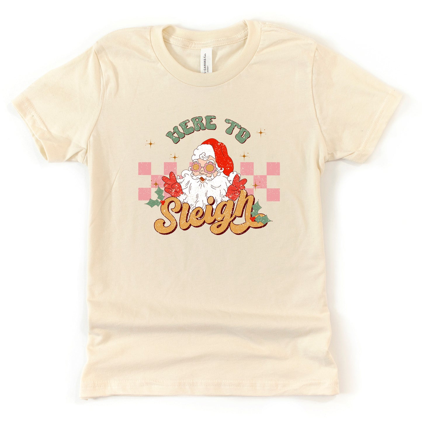 Here To Sleigh | Youth Short Sleeve Crew Neck