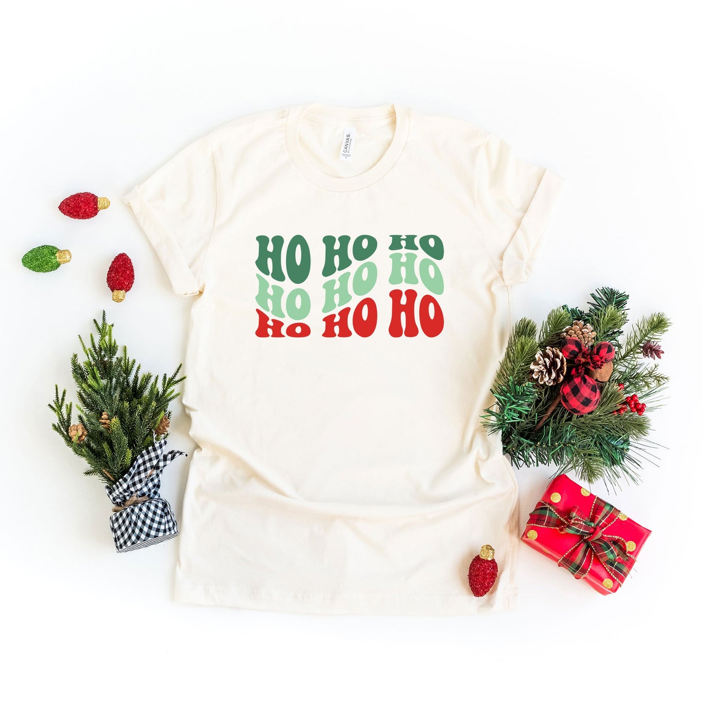 Ho Ho Ho Wavy | Short Sleeve Graphic Tee