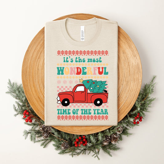 Most Wonderful Time Truck | Short Sleeve Crew Neck