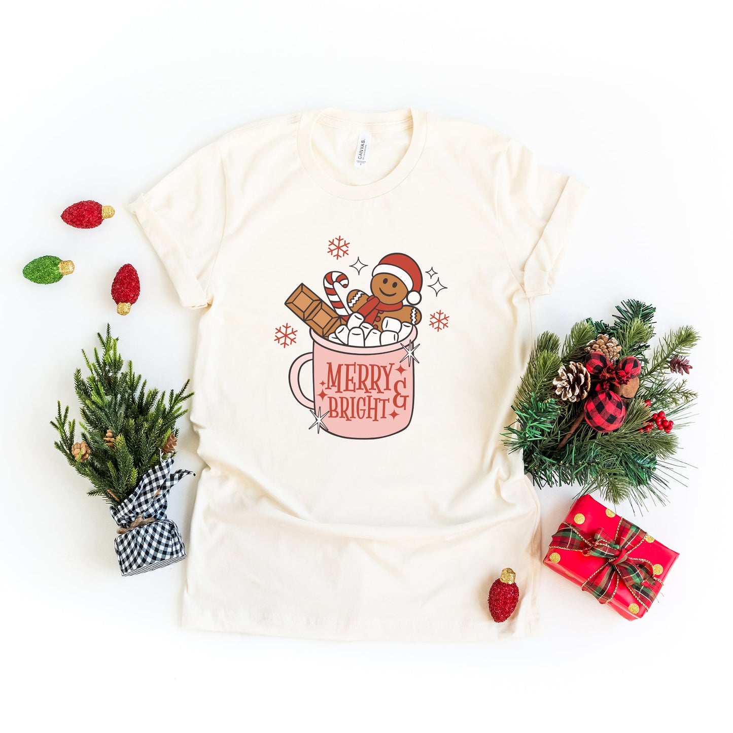 Merry and Bright Mug | Short Sleeve Crew Neck