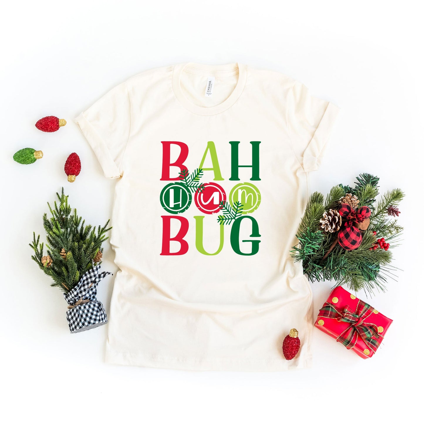 Bah Hum Bug Colorful | Short Sleeve Graphic Tee