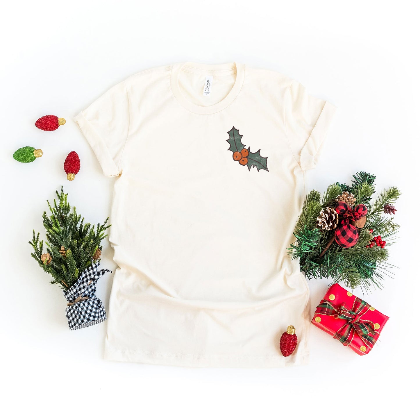 Retro Ho Ho Ho | Front & Back Short Sleeve Graphic Tee