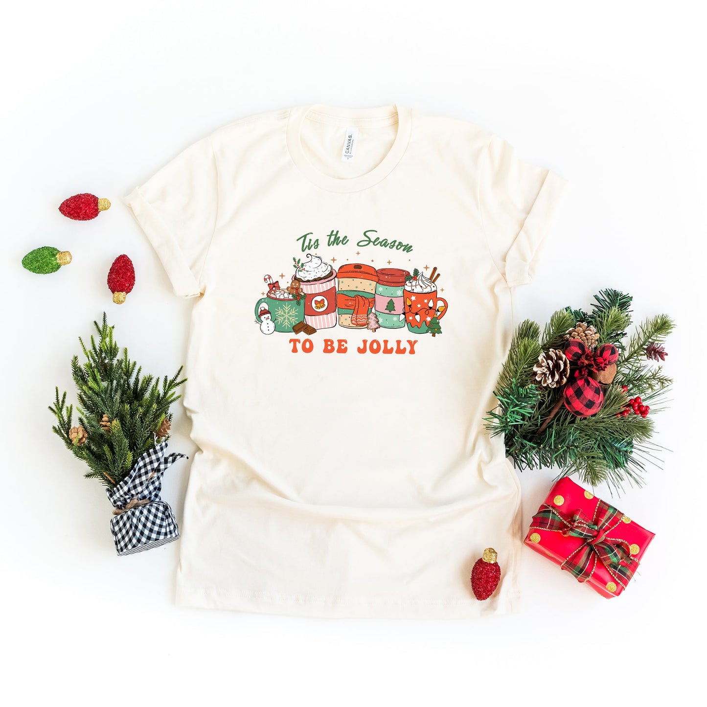 Jolly Season Mugs | Short Sleeve Graphic Tee