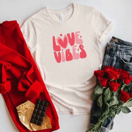 Love Vibes Stars | Short Sleeve Crew Neck