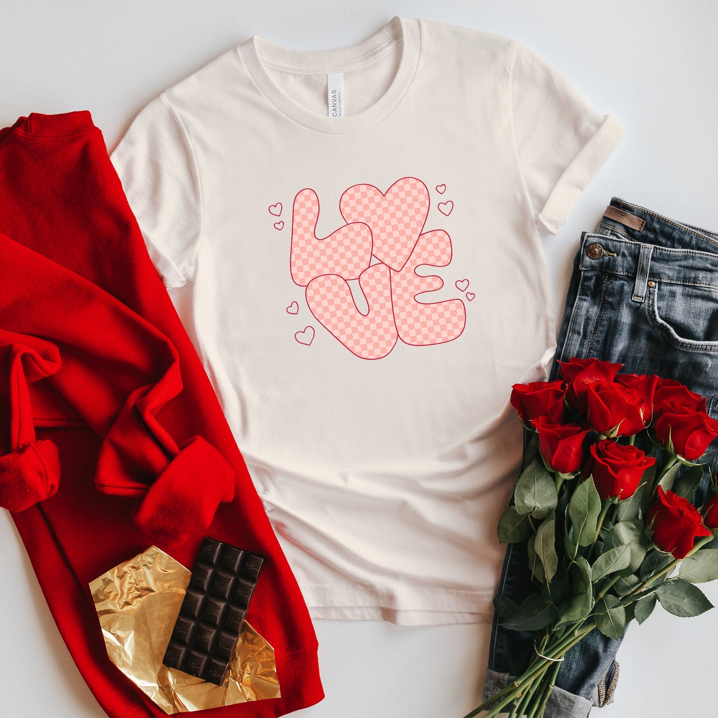 Valentines Love Pink | Short Sleeve Crew Neck