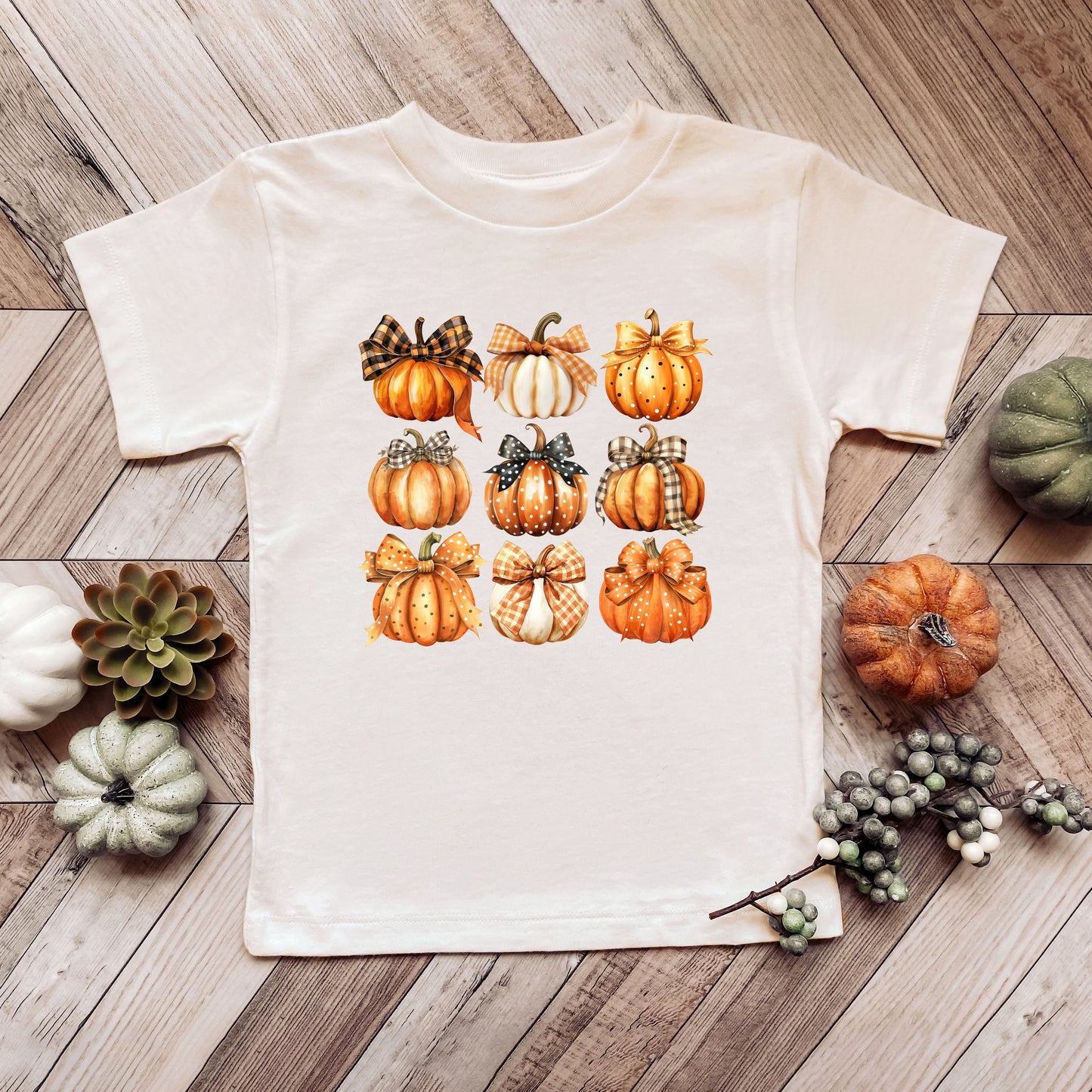 Coquette Fall Pumpkin Chart | Toddler Graphic Short Sleeve Tee