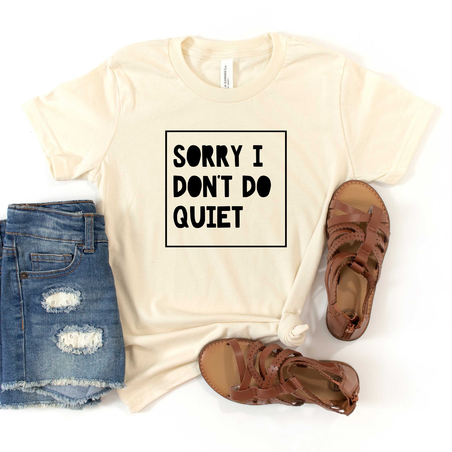 Sorry I Don't Do Quiet | Youth Short Sleeve Crew Neck