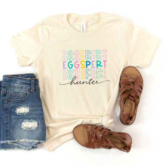 Eggspert Hunter Stacked | Youth Short Sleeve Crew Neck