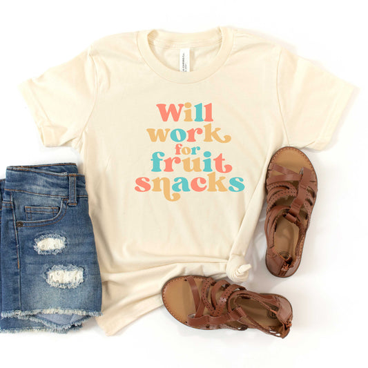 Work For Fruit Snacks Colorful | Youth Short Sleeve Crew Neck