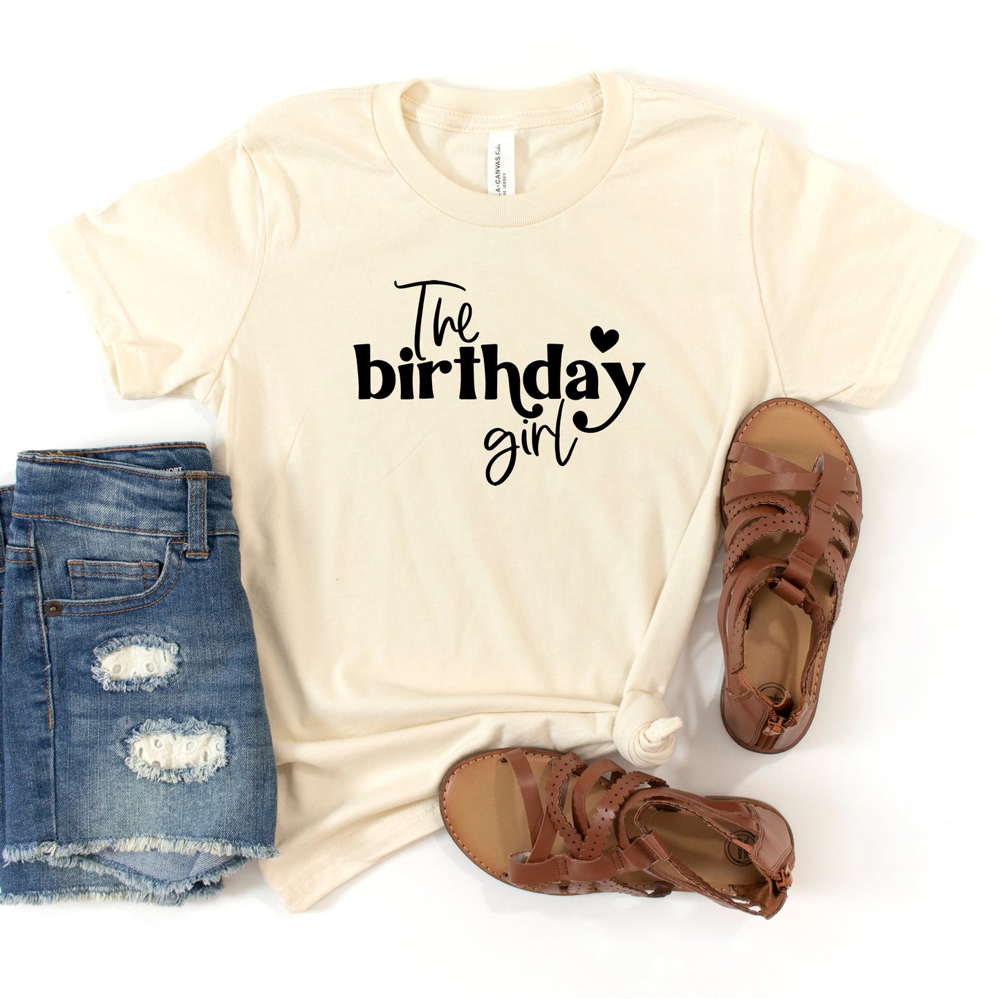 The Birthday Girl Heart | Youth Short Sleeve Crew Neck