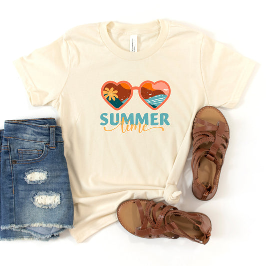 Boho Summer Time Sunglasses | Youth Short Sleeve Crew Neck
