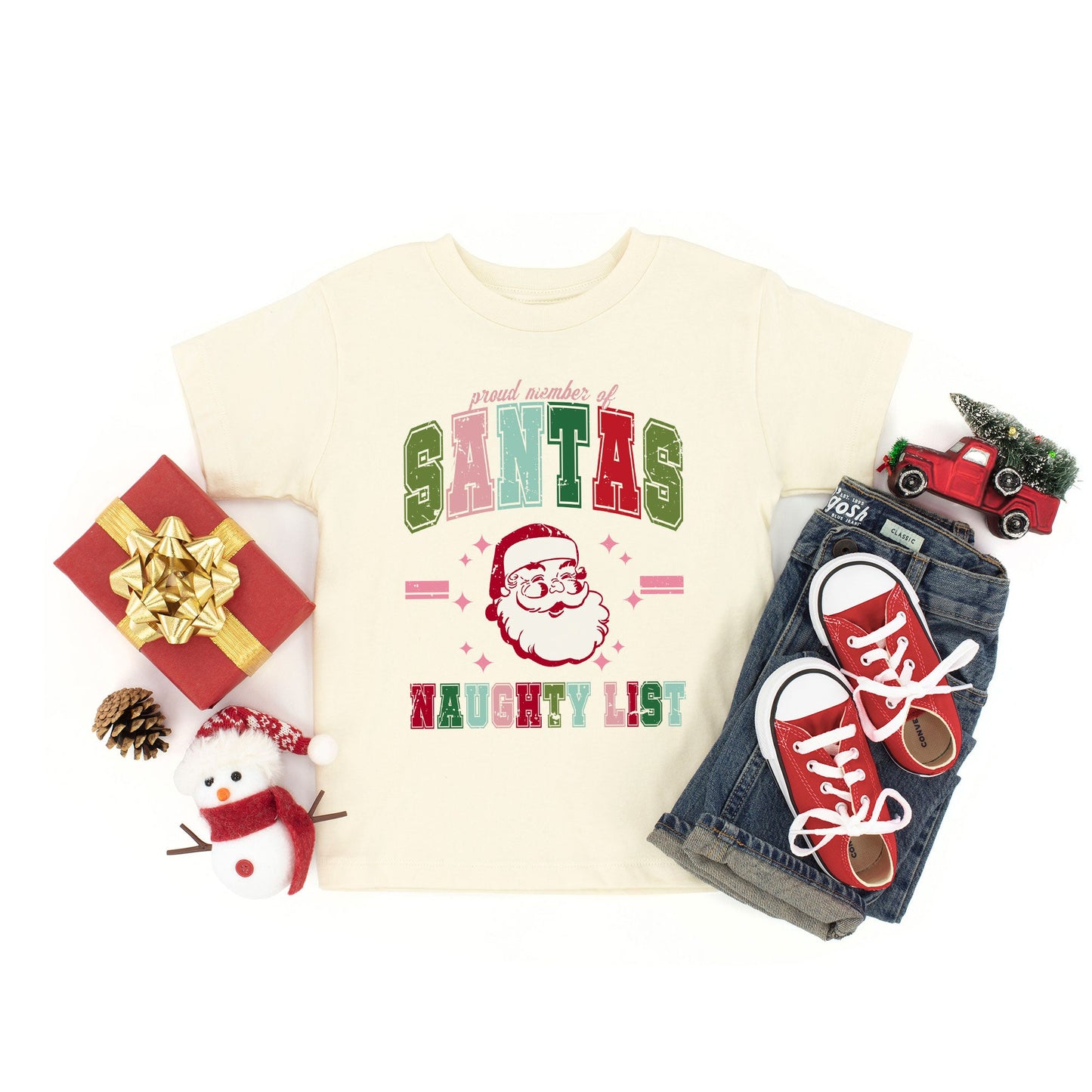 Member Of Santa's Naughty List | Toddler Graphic Short Sleeve Tee