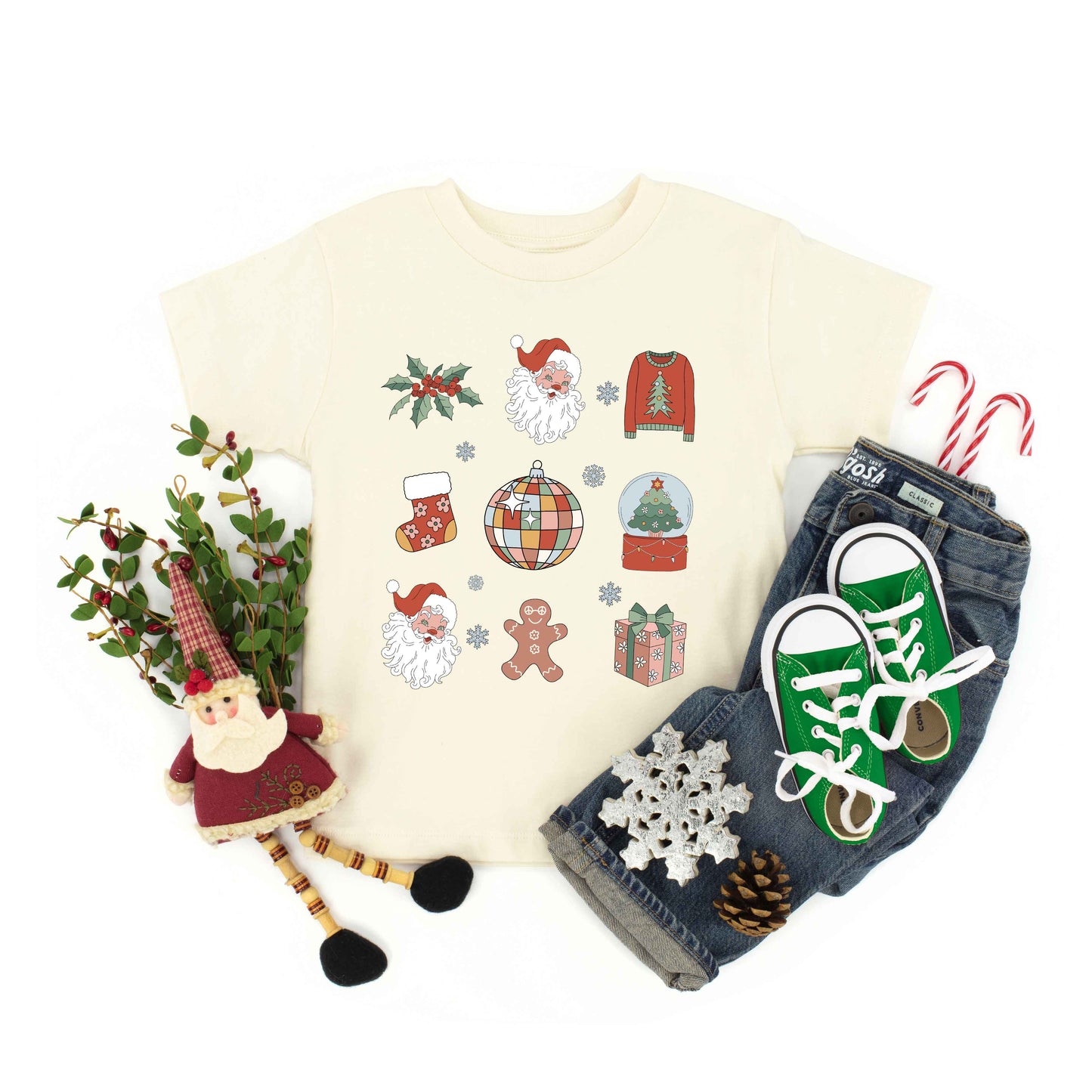 Christmas Collage | Toddler Graphic Short Sleeve Tee