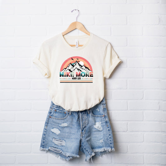 Hike More Worry Less Colorful | Short Sleeve Graphic Tee