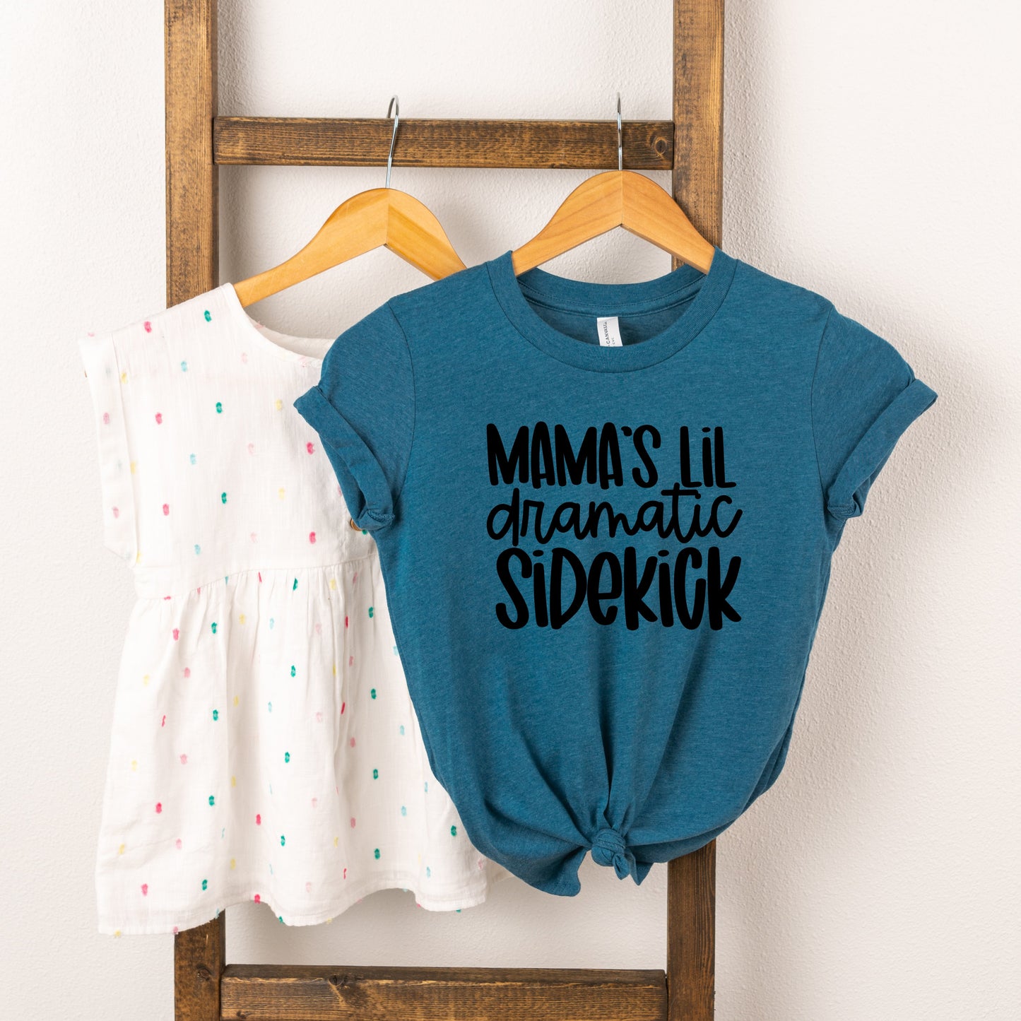 Mama's Lil Dramatic Sidekick | Toddler Short Sleeve Crew Neck