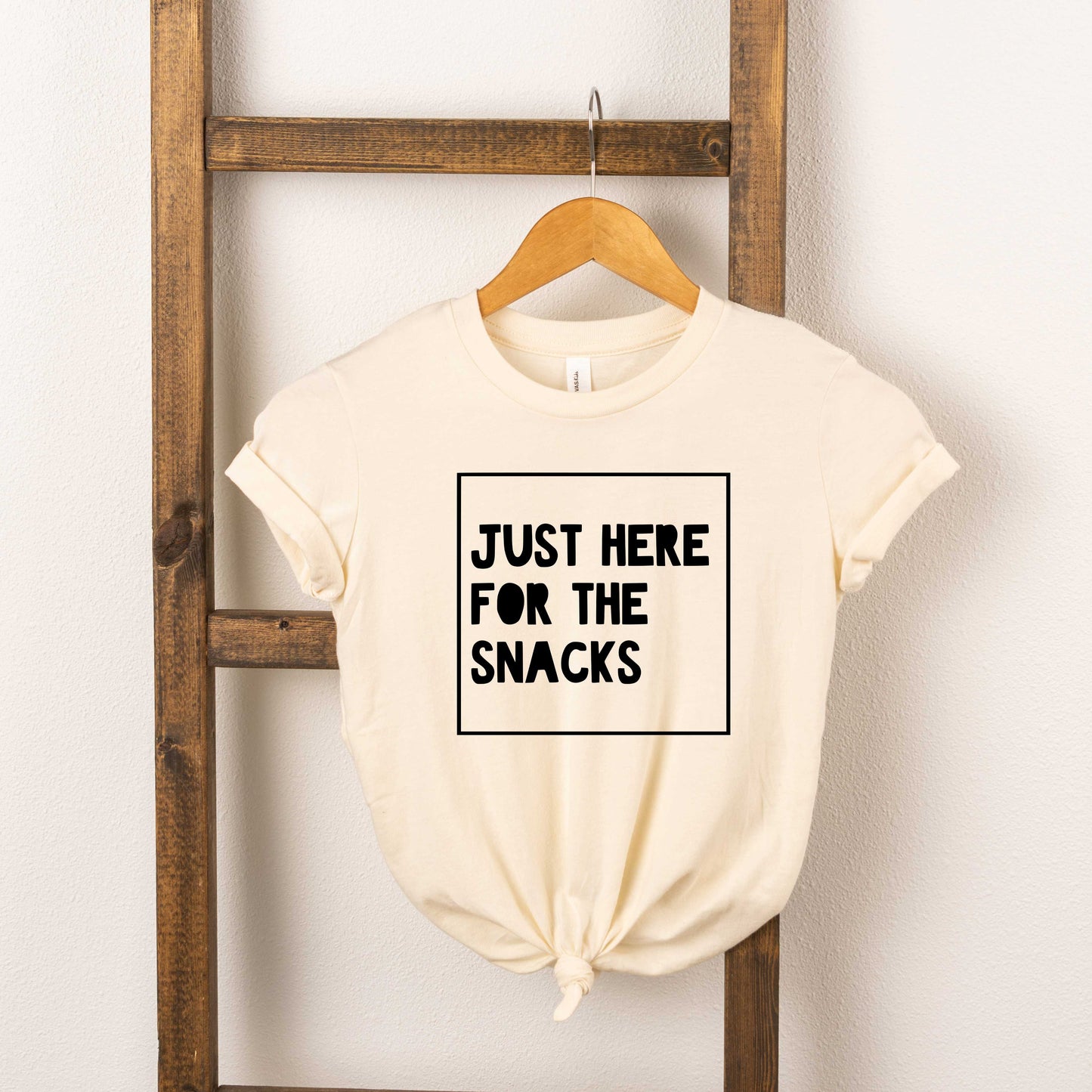 Just Here For The Snacks Kids | Toddler Short Sleeve Crew Neck