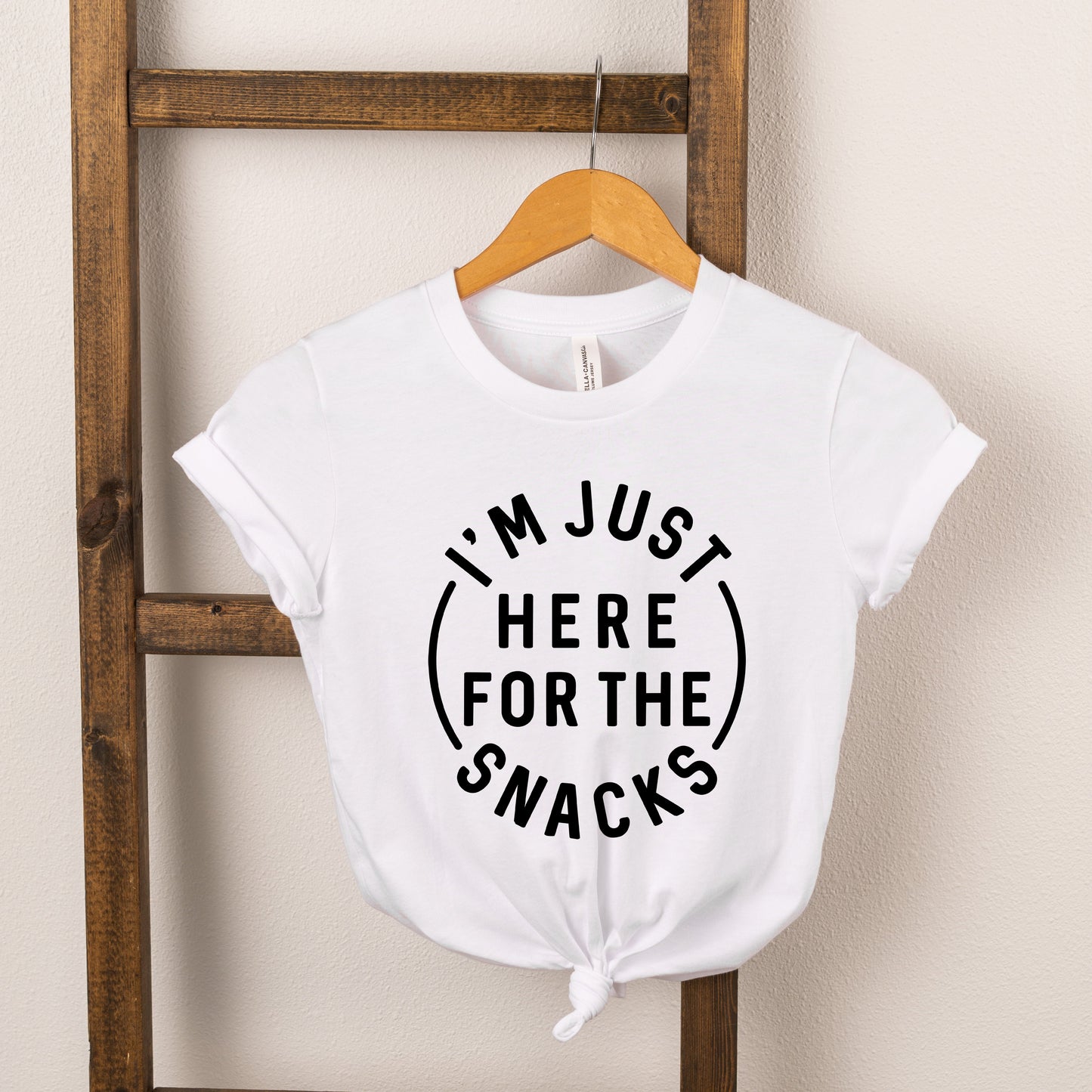 Here For The Snacks Circle | Toddler Short Sleeve Crew Neck