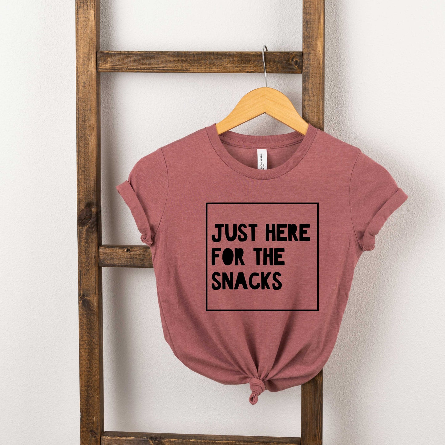 Just Here For The Snacks Kids | Toddler Short Sleeve Crew Neck