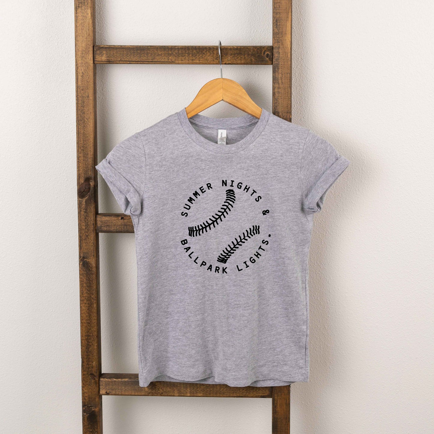Summer Nights And Ballpark Lights | Toddler Short Sleeve Crew Neck