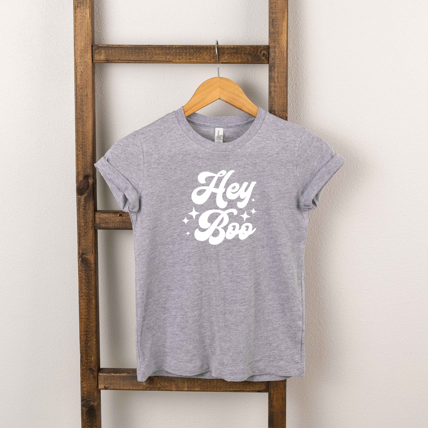 Hey Boo Stars | Toddler Short Sleeve Crew Neck