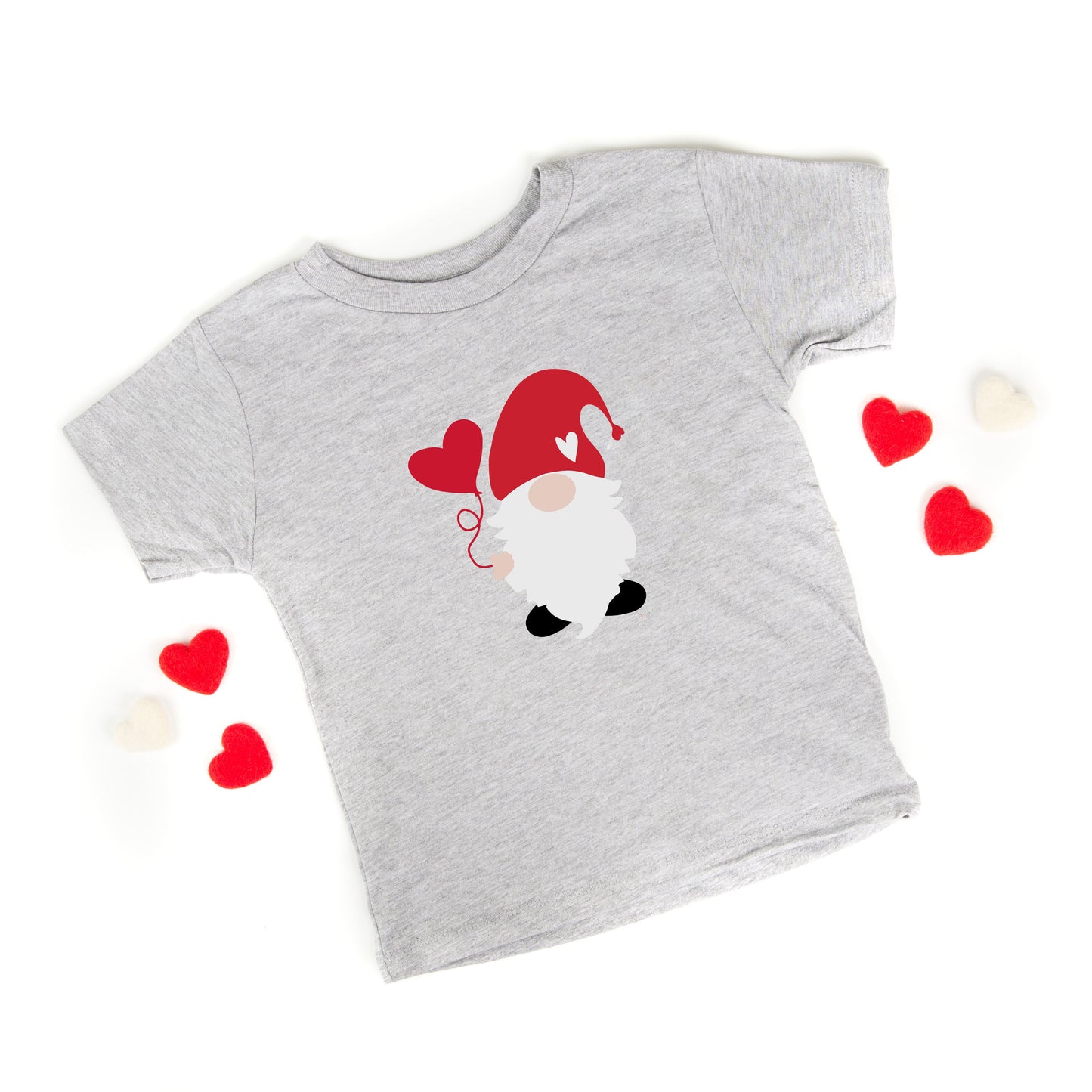 Balloon Heart Gnome | Youth Short Sleeve Crew Neck