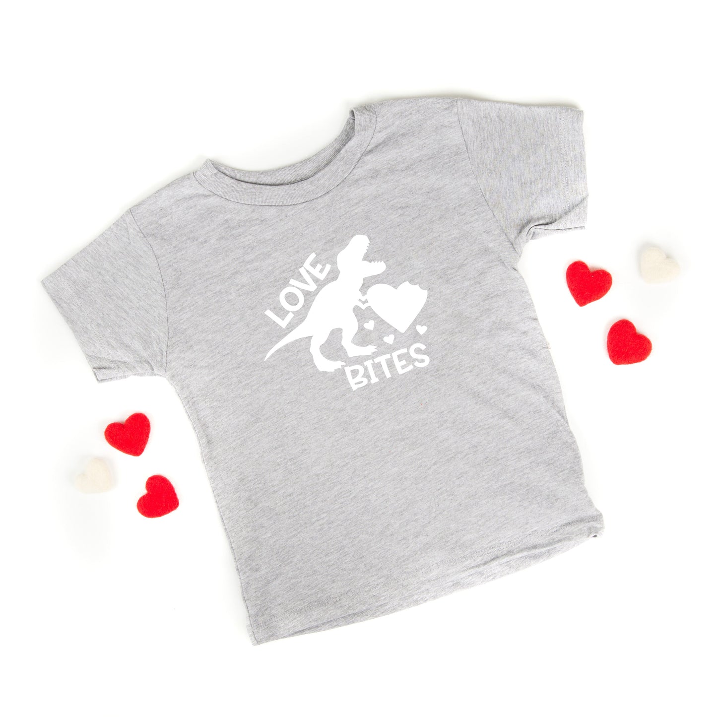 Love Bites Dinosaur | Youth Short Sleeve Crew Neck