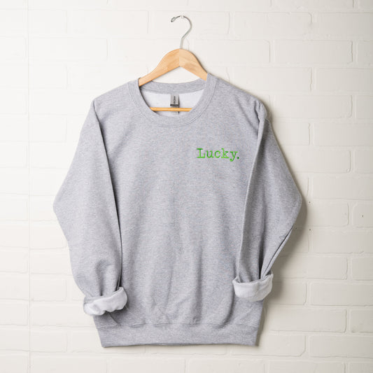 Embroidered Lucky Typewriter | Sweatshirt