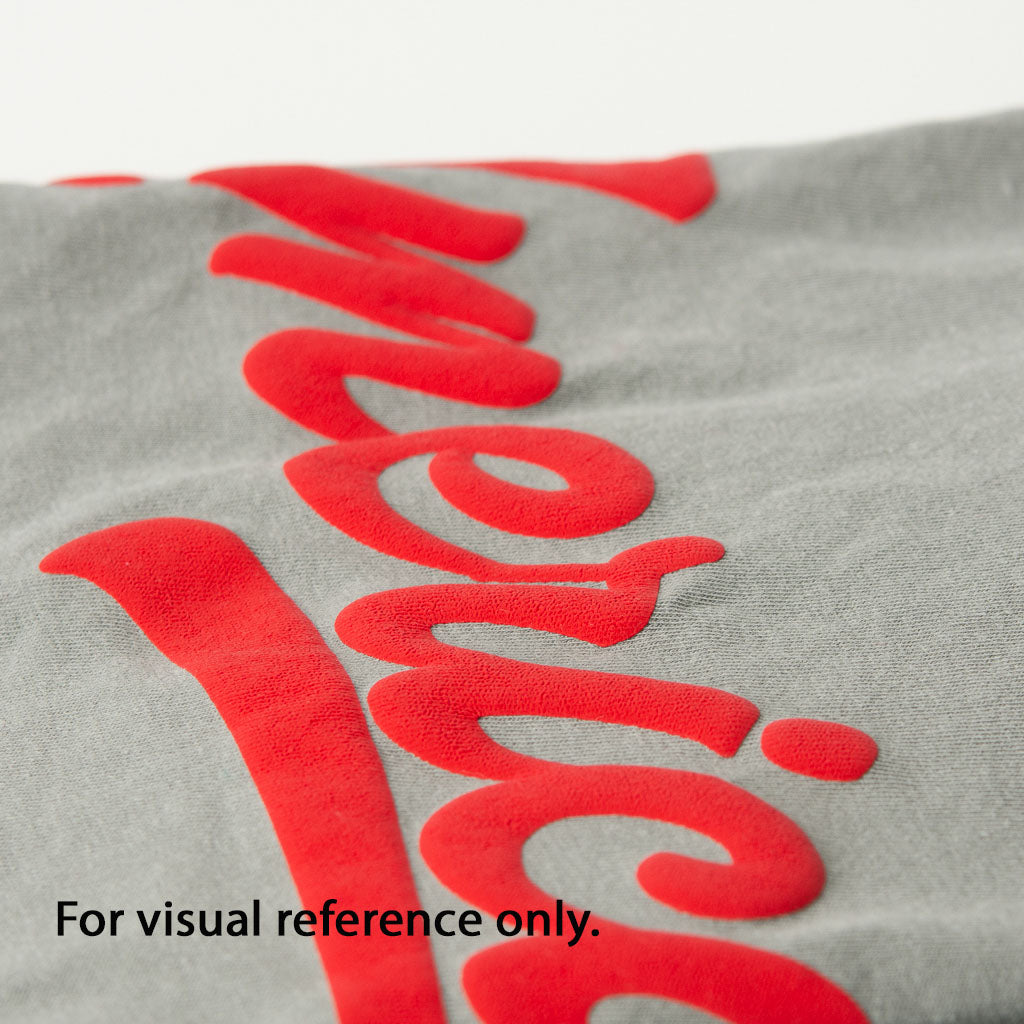 Noel Bold Cursive Puff Print | Short Sleeve Crew Neck