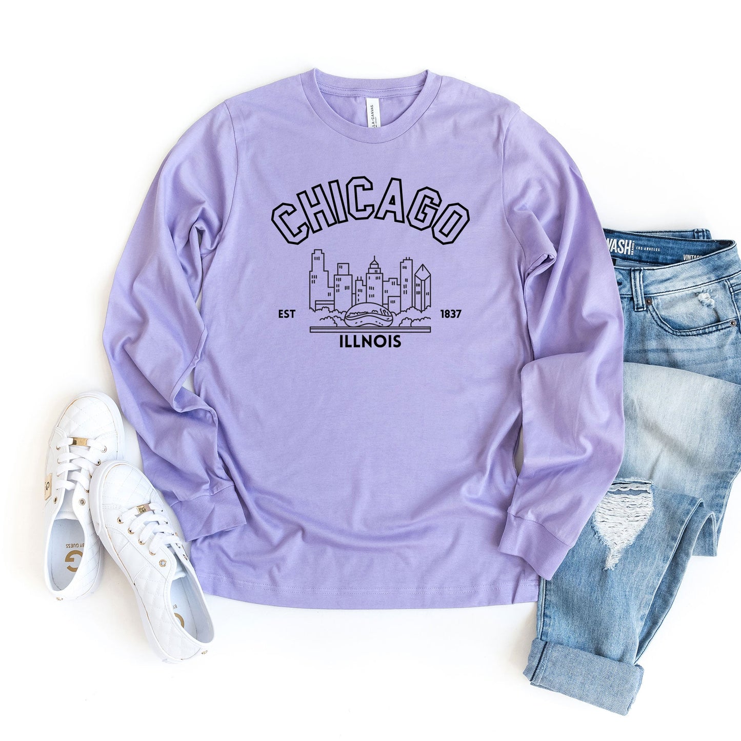 Chicago EST 1837 | Long Sleeve Crew Neck