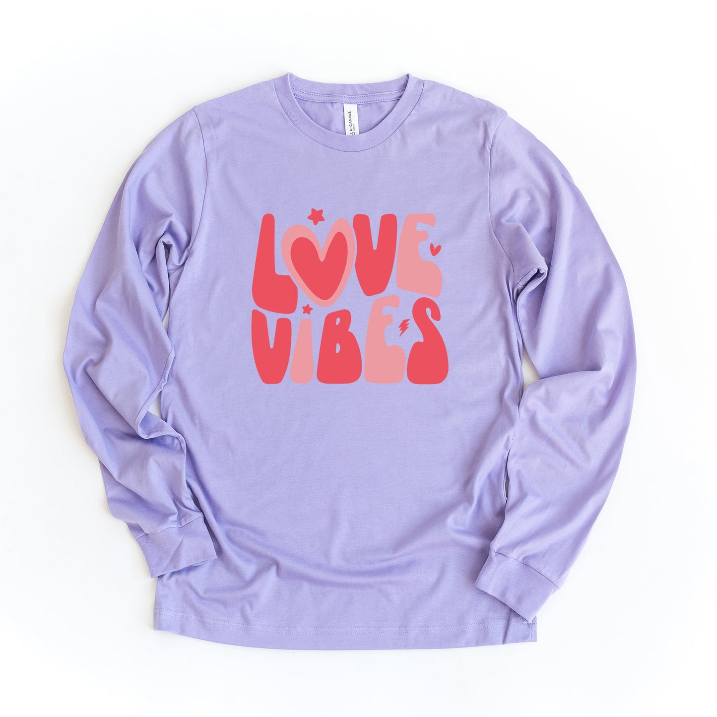 Love Vibes Stars | Long Sleeve Crew Neck