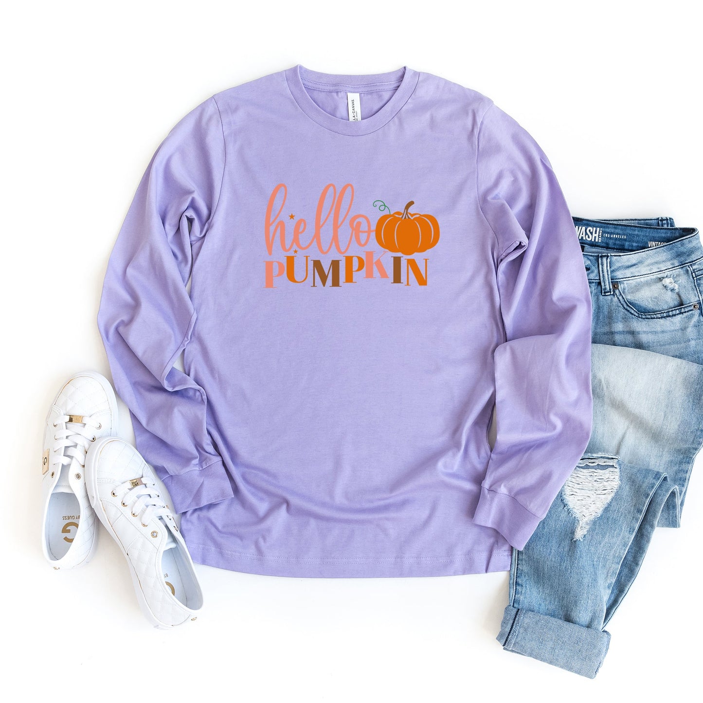 Hello Pumpkin Pumpkin | Long Sleeve Crew Neck