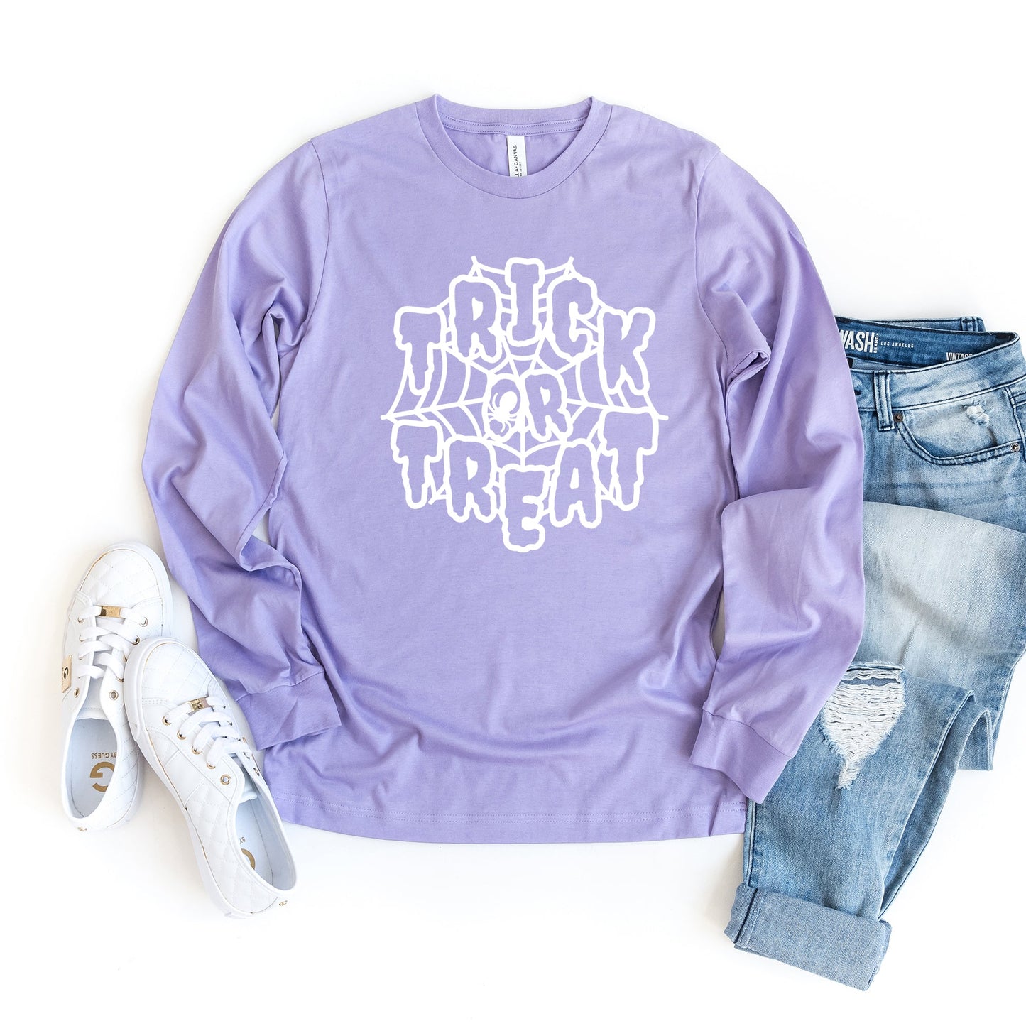 Trick Or Treat Web | Long Sleeve Crew Neck