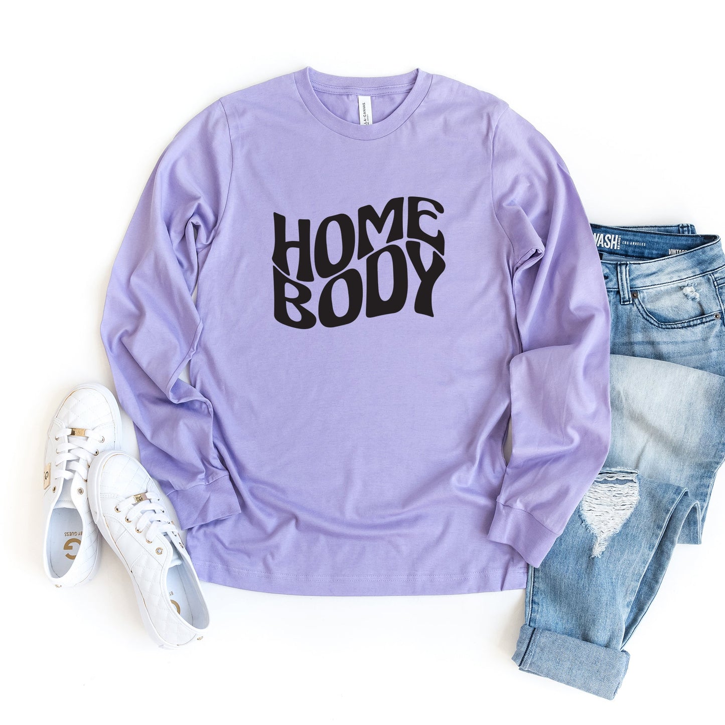 Homebody Wavy | Long Sleeve Crew Neck