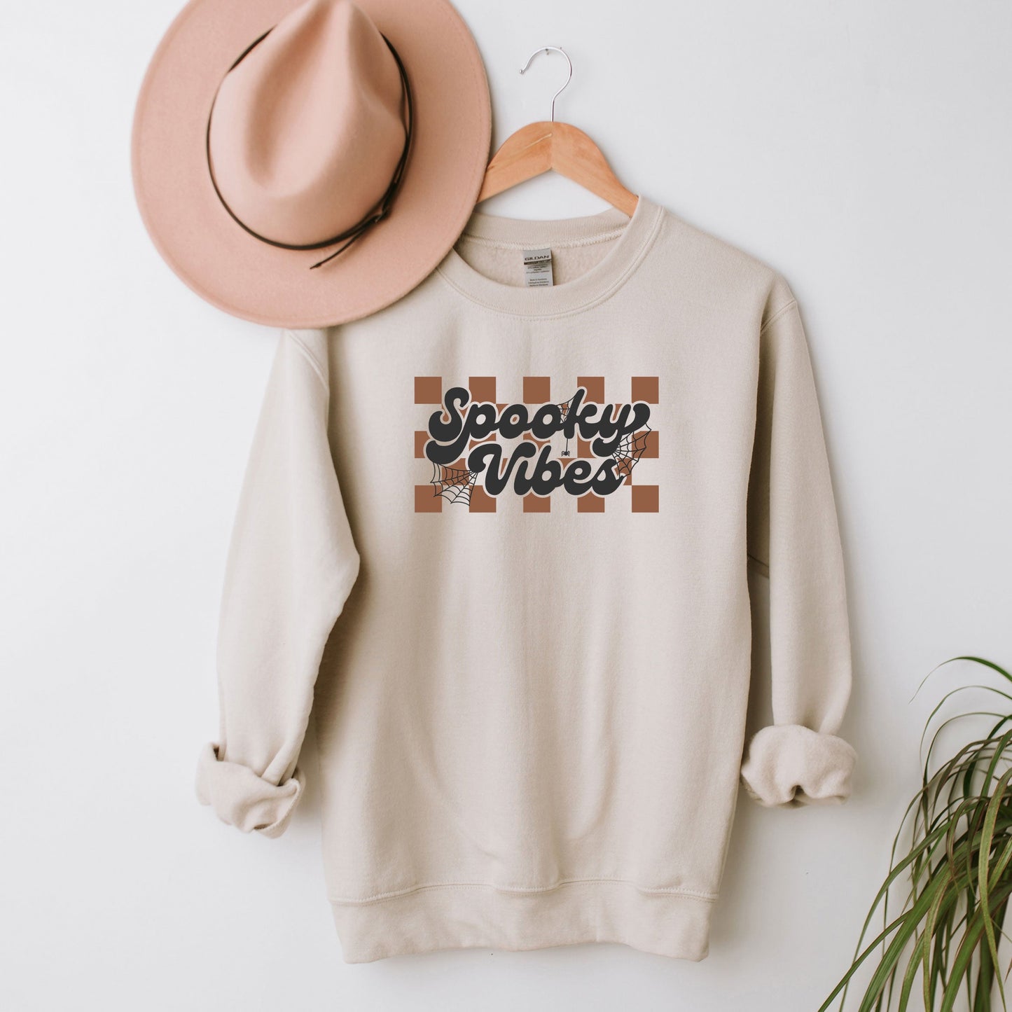 Checkered Spooky Vibes | Sweatshirt