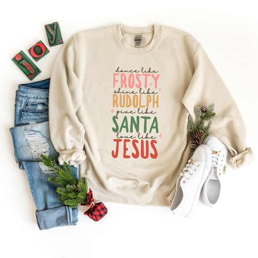 Frosty Rudolph Santa Jesus | Sweatshirt