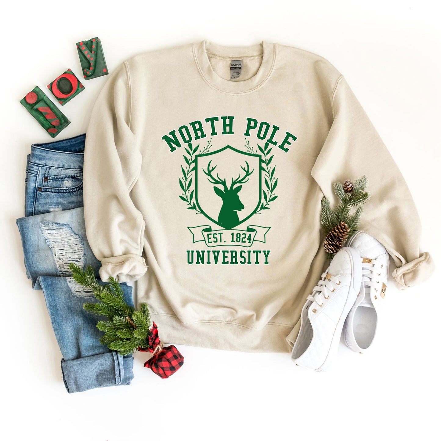 North Pole University Reindeer | Sweatshirt