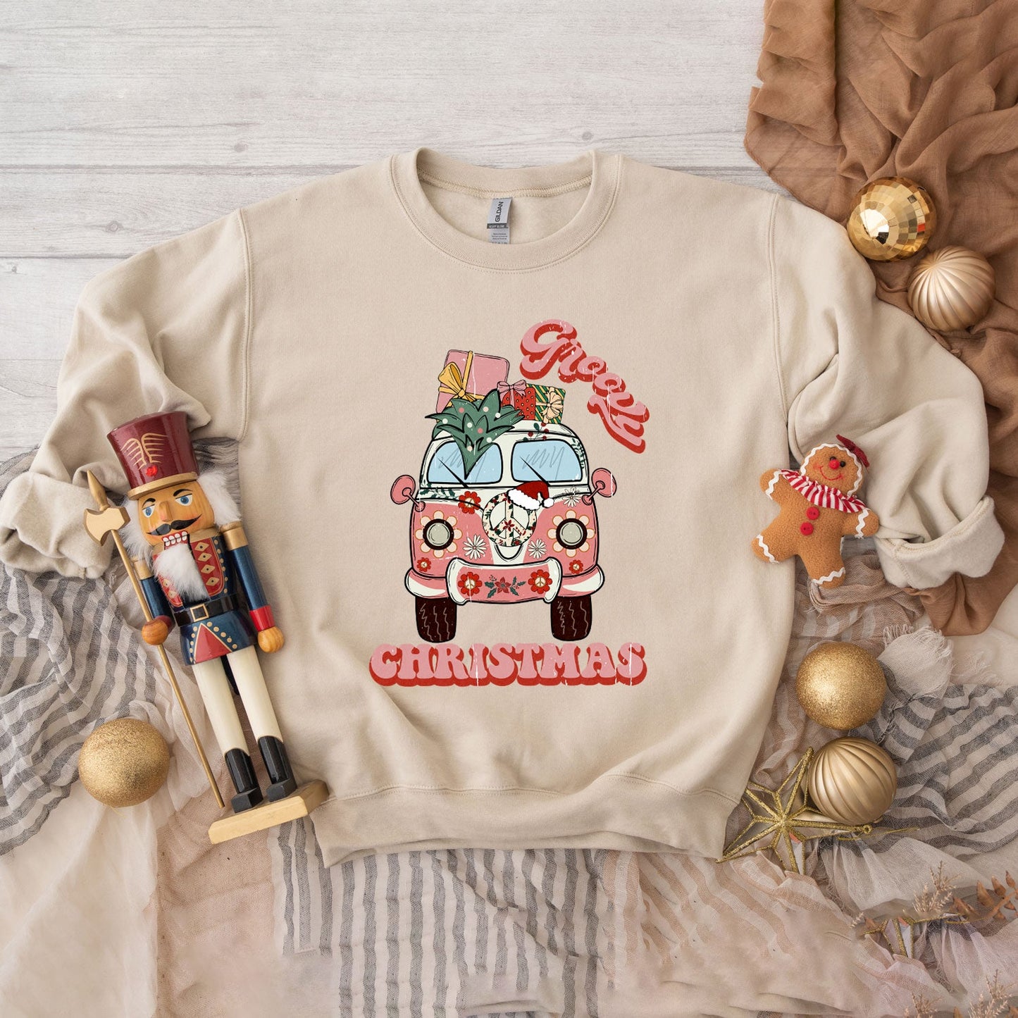 Retro Van Groovy Christmas | Sweatshirt