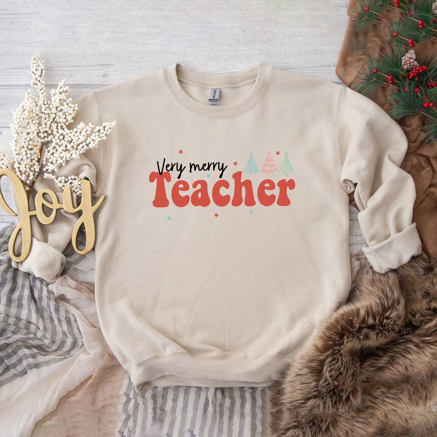 Very Merry Teacher Trees | Sweatshirt