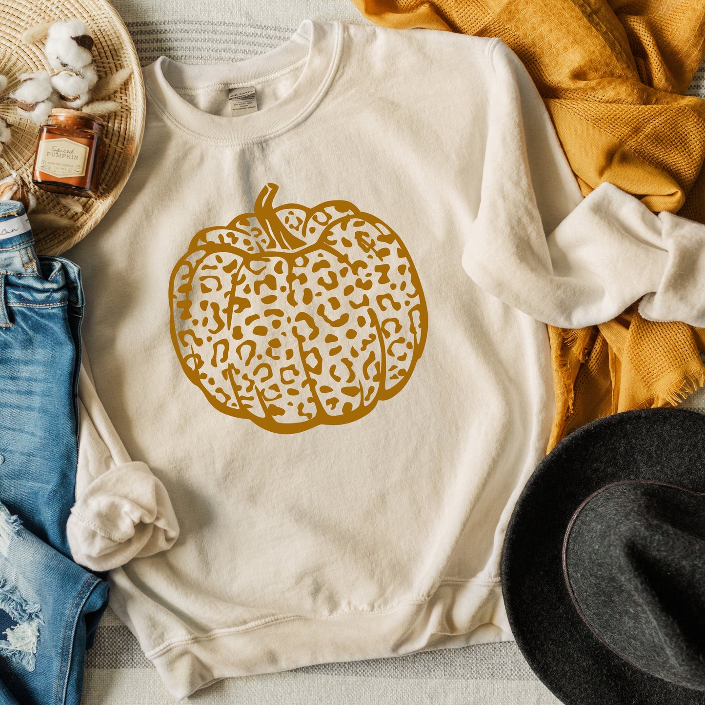 Brown Leopard Pumpkin | Sweatshirt