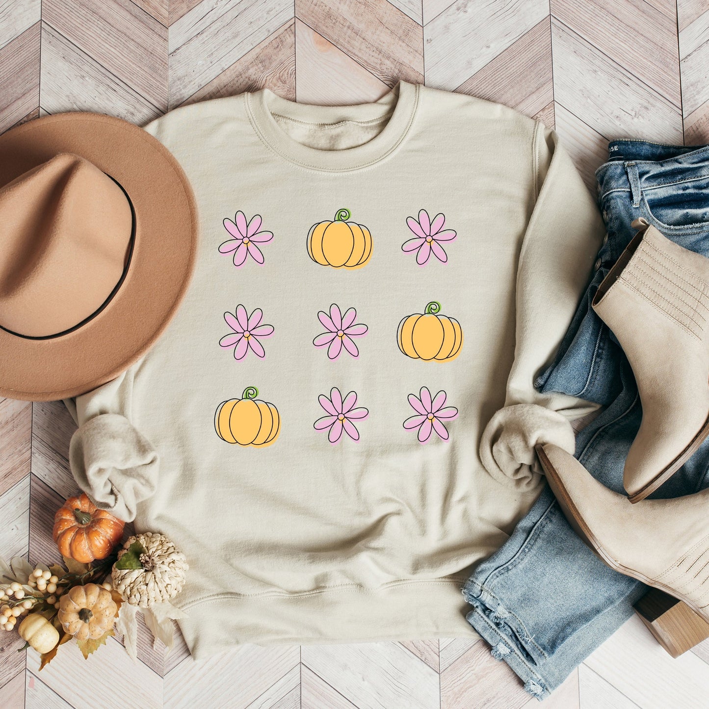 Pumpkin and Flowers | Sweatshirt