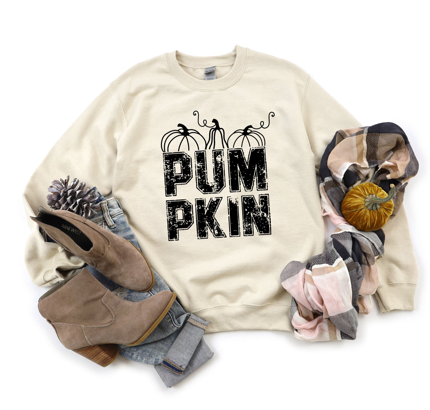 Pumpkin Distressed | Sweatshirt