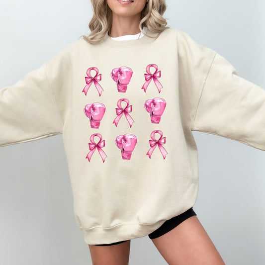 Coquette Breast Cancer Collage | Sweatshirt