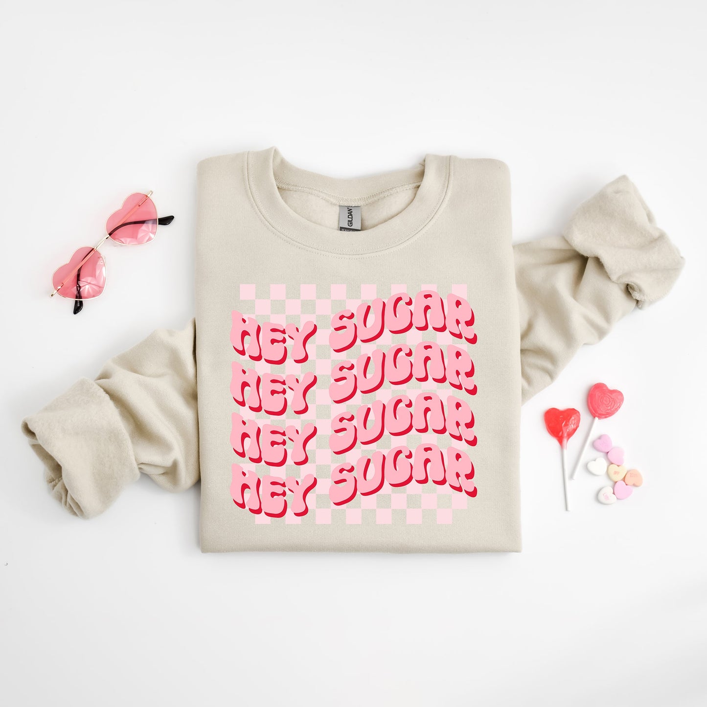 Hey Sugar Wavy Stacked | Sweatshirt